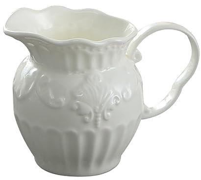 PAMINGONO Barocke Europäische Milchkanne Elegantes Milchkännchen Für Kaffee Cappuccino Und Latte Art Dekorative Vase Für Küche Und Restaurant Hochwertige Und Stilvolle