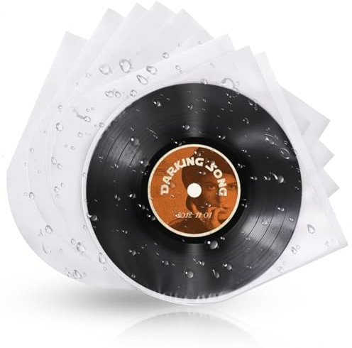 XTUDOU® Buste Vinili 33 Giri, 50 Pezzi Inner Sleeves Vinyl, Buste Interne per Vinili, Custodie Interne per Lp A Fondo Tondo Antistatiche per Dischi da 12 Pollici