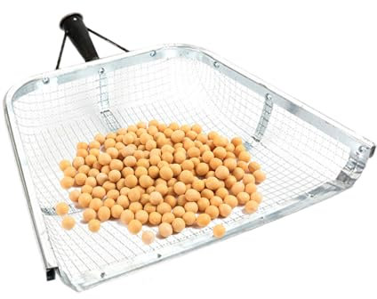 Setaccio per terreno da giardinaggio, robusto setaccio in acciaio inox con manico facile da impugnare, pala da fattoria multifunzionale ergonomica, setaccio per sabbia da giardinaggio