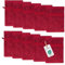 Class Home Collection Frottee Waschhandschuhe 16x21 cm – 10er Set Waschhandschuh – Besonders weiche & saugfähige Waschlappen aus 100% Baumwolle mit Aufhänger – Rot