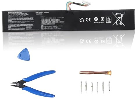 C41N2208 74Wh Laptop Battery Replacement for Asus Rog Ally Gaming Console RC71L Series Notebook Extended Black 15.48V 4780mAh