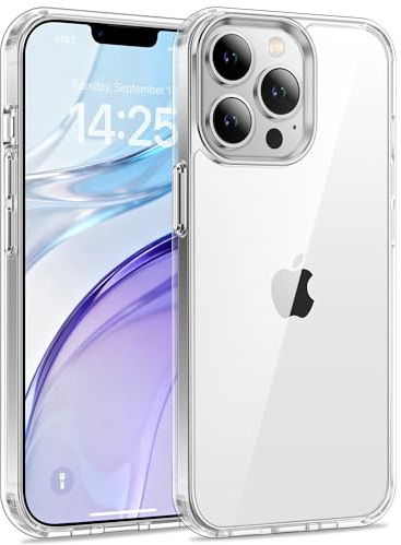 USLAI Case for iPhone 13 Pro Max, Clear | Anti-Yellowing, Scratch Resistant Hard Back, Shockproof & Military‑Grade Drop Protection