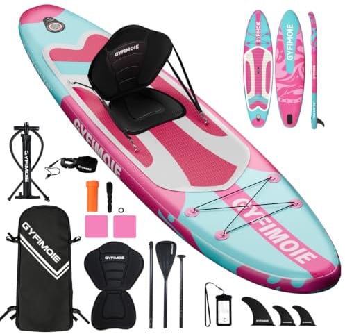 Gyfimoie 325cm Premium Stand Up Paddling Board, SUP Board Set, Aufblasbar, Mit Universal Kamerahalterung, Komplettes Zubehör, Verstellbares Paddel, für Anfänger, Fortgeschrittene