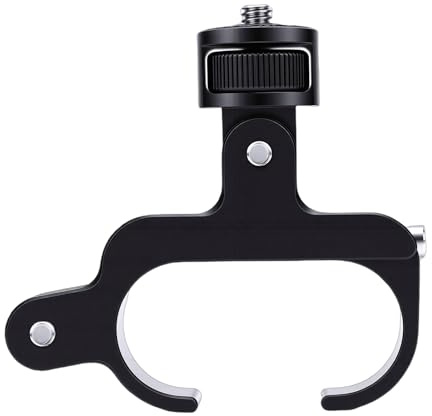 Alomejor Camera Mount, Aluminum Sports Camera Clamp for GO3, Arrow Storage Case Handlebar Mount for Cycling and Outdoor Photography