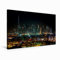 Premium Textil-Leinwand 90 x 60 cm Quer-Format Dubai Skyline @ Night | Wandbild, HD-Bild auf Keilrahmen, Fertigbild auf hochwertigem Vlies, Leinwanddruck von Peter Härlein