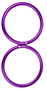 Topind 7,6 cm Große Aluminiumringe für Babyschalen & Tragetücher, 2 Stück, Violett