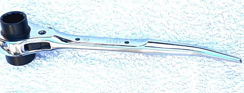 BBI LTD Scaffolding Ratchet Podger Spanner 19mm & 21mm Wrench Steel Podger End 10'' Long UK Seller
