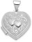 Diamond2Deal Herz-Medaillon-Anhänger 14 Karat Weißgold für Damen, Alle