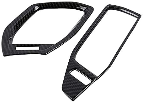 für Focus MK4 2019-2025 Kohlefaserfarbe Interieur Vordere Klimaanlage Abdeckleiste Belüftung Gitter Dekor 2 Stück ABS Kunststoff