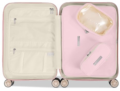 SUITSUIT Fabulous Fifties - Packing Cubes - Set Van 3 - Handbagage Koffer 55 cm - Koffer Organizer Set - Bagage Organizers - Roze Pastel