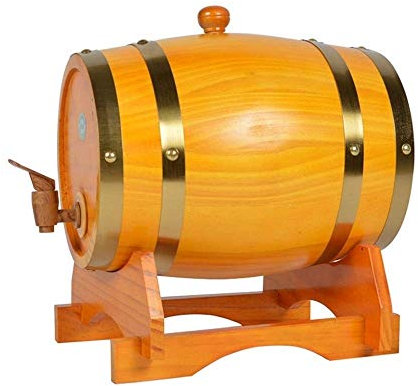 LXESWM Fässer Eichen, Weinfass, Holzfass, Weinglas, Oval Weinregal, Eichenfässer Lagerwein, Rotwein, Schnaps Und Bier Vom Fass, 3L5L10L15L (Capacity : 5L, Farbe : B)