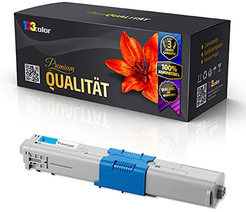 123Color Tonerkartusche kompatibel mit Oki C 301 DN C 321 DN MC 332 DN MC 340 Series MC 342 DN MC 342 DNW 44973535 Blau Cyan - Office Print Serie