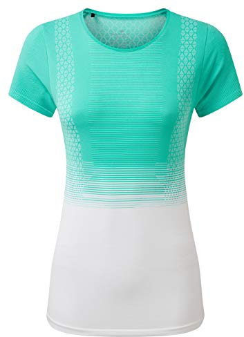Ronhill Women's Wmn's Tech Marathon S/S Tee, Grecgreen/Brwhite, size: 14- 16