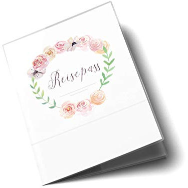 OLGS Reisepasshülle Cute Boho Blumenkranz, unpersonalisierte Schutzhülle