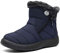 Hsyooes Stivali Donna Invernali Stivaletti Moda Stivali da Neve Foderato Caldo Scarpe da Inverno Impermeabili EU41 Blu A