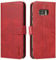LOLFZ Wallet Case for Samsung Galaxy S8, Vintage Leather Book Case with Card Holder Kickstand Magnetic Closure Flip Case Cover for Samsung Galaxy S8 - Red