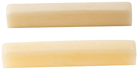 Musiclily Pro Universal Jumbo Unbleached Bone Nut Blank for Acoustic and Electric Guitar(Set of 2)