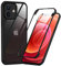 Phoneaura für iPhone 12 360 Grad Schutzhülle für iPhone 12 PRO Handyhülle; iPhone 12 Pro Hülle mit Folie und iPhone 12 Schutzglas (VORNE+HINTEN)(12/12 Pro)