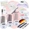 ND24 NailDesign – Gelnägel Starter Set Premium mit LED Haftgel, Aufbaugel, Frenchgel, Versiegelungsgel, LED-Lampe & Zubehör + Nude Gele – Komplettset für Anfänger geeignet – LED Gele Made in Germany