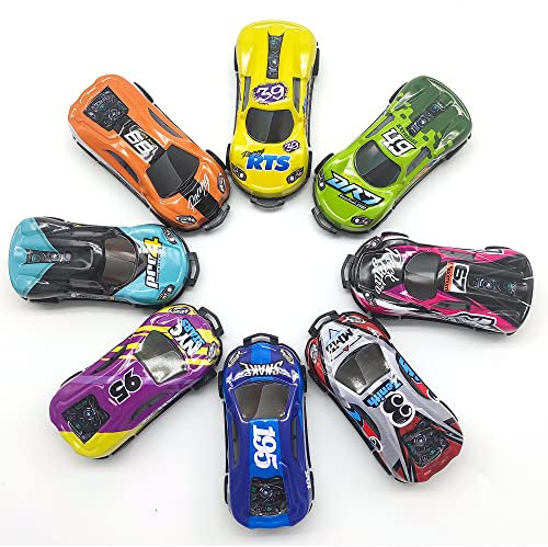 Chedin Stunt 360 ° drehbares spielzeugauto, Springendes Trägheits, Legierung zurückziehen Katapult-Kreativität Mini-Auto-Modelle Spielpreise für Kinder Jungen (8p)
