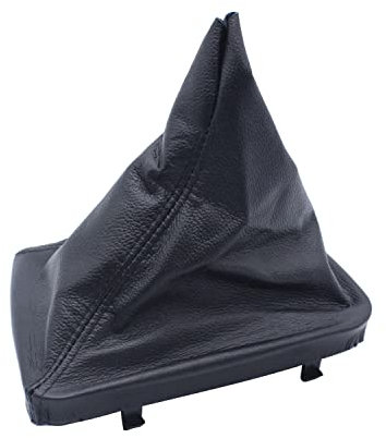 SHLPDFM Schaltsack Schaltmanschette Echtleder Schwarz für 3er E46 1998-2005