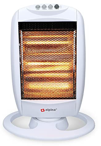 alpina Halogène - Rotatif - 1200 watts - 3 réglages de chaleur - Protection contre la surchauffe