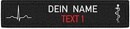 Copytec QRS Komplex Patch Herzlinie Feuerwehr personalisierbar Bundeswehr #39272