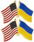 Us Ukraine-flagge Pin 2 Stücke Amerikanische Ukrainische Revers Brosche Land Flagge Pins Für Krawatten Anzug Hemd Hut Tasche