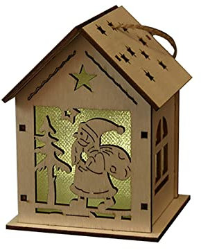 TianWlio Weihnachtsschmuck Leuchtende Hütten Schneehaus Weihnachtsbaumschmuck Ornamente DIY Geschenke Fensterschmuck Orientalisches Windlicht Stern (D, One Size)
