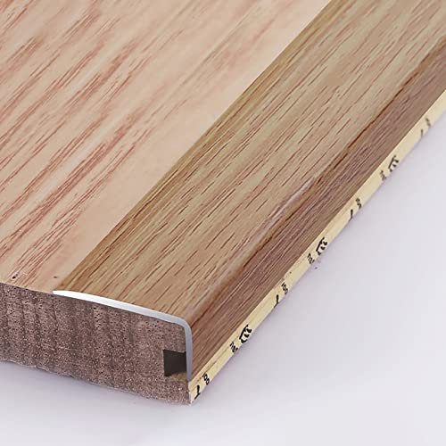 Metal Stair Nosing Protector，Indoor Laminate/Vinyl Flooring Stair Nose Edging Strip，90 cm Long L Shape Stair Edge Trim Transition Strip (Style : Style3)
