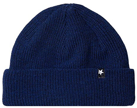 Esperando Merino Beanie, Navy, Mütze Herren, Beanie Damen, 100% Merino Wolle, Zweilagige Strickmütze, Weich und Warm
