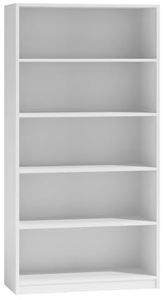 Oggi Oropesa Hohes Bücherregal Fünf Regale SchlafzimmerAufbewahrungseinheit Aufbewahrungsregale Bücherregale und Regaleinheiten Bücherregaleinheit 80 x 30 x 182 cm, Weiß