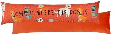 furn. Home Is Where The Dog Is Draught Excluder Cover, Multicolour, 92 x 20 cm