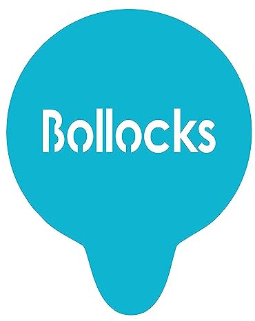 Bollocks Coffee Stencil. Rude Joke Presents Blue Acrylic Funny Reusable Barista Cappuccino Cocktail Cupcake Cake Art Stencils (Stencil)