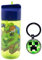 OM SUPPLIES Minecraft Characters - Botella reutilizable de Tritan para niños, 430 ml, para vacaciones, regreso a clases, almuerzo, plástico sin BPA (Minecraft)
