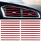 20 Stück Auto Lüftungsschlitz Dekoration, DIY Auto Innenraum, Auto Lüftungsgitter Styling Dekoration, Biegbares und Wasserdichtes, Universelles für Meisten Lüftungsöffnungen(Rot)