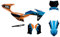 Deko-Set für Motocross KTM SX 50 ab 2024, Blau / Orange
