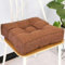 Sitzkissen Stuhlkissen 45x45x9cm für Indoor und Outdoor aus Baumwolle Dicke Polsterung Steppkissen/Bodenkissen, Stuhl Sitzpolster Passt für Haus, Garten, Büro und Autositze,Kaffee