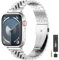 EZMVZKU Metallo Cinturino Compatibile con Apple Watch 41mm 40mm 38mm, Cinturino in Acciaio Inossidabile per iWatch Series 9 8 7 6 5 4 3 2 1, Cinturino per Apple Watch SE/SE 2-silver