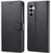 WAURZ Cover per Samsung Galaxy A35 5G, Custodia Cover Pelle Libro Portafoglio con Porta Carte Magnetica Supporto Protezione Antiurto Cuoio Flip Case Custodia Cover per Samsung Galaxy A35 5G,Nero