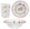 Vajilla infantil de melamina con diseño de unicornio (3 piezas, plato, cuenco, vaso)