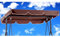 KRRRSJDJ Hollywoodschaukel Dachbezug210 x145 cm Wasserdicht,Hollywood Swing Ersatzdach Winddicht, Dauerhaft Hollywoodschaukel Ersatzdach Reißfest, Polyestertuch Anti-UV Staubdicht (210 * 145cm,Braun)