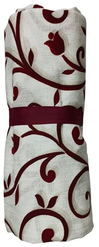 SalGiu Telo Arredo Copritutto Fantasia Ghirigori Rosa Gran Foulard Multiuso in Cotone Matrimoniale 240x260 cm (Bordeaux)