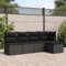 Gecheer 5-TLG. Gartenlounge Set Polyrattan, Balkonlounge, Lounge Set Outdoor Wetterfest, Loungemöbel Terrasse, Gartenmöbel Lounge, Gartensofa Rattan, Kissen