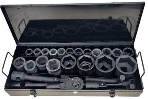 Kraft Steckschlüssel Satz 26-teilig 21-65mm 3/4 und 1