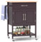 GIANTEX Carrello con Ruote, Carrello da Cucina con 1 Cassetto Grande, Armadio a 2 Ante, Porta Asciugamani, Ripiano Inferiore Aperto, Madia Mobile Dispensa, 73x50x90 cm, 3 Colori