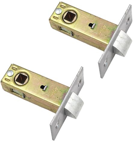 2 Set 45mm Tubular Latch - Internal Door Lock Mechanism for Bedroom & Bathroom, Durable Stainless Steel Latch, Easy Installation