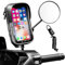 LPAMABA Support Telephone Moto Étanche - Support Telephone Moto Anti Vibration, Écran Tactile, Smartphone de 6,8 Pouces, avec Antivols de Casque, Réglage Libre à 360°