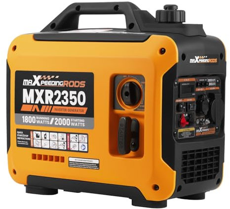 maXpeedingrods 2000W Portable Inverter Generator Petrol Silent, Digital Display, Compact and Lightweight for Camping, RV Travel,Home