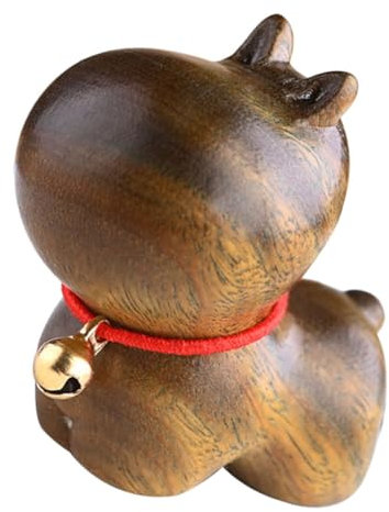 IMIKEYA 2 Stück Nilpferd-Statue Aus Holz Solar- Wand Pflanzen Anlage Desktop-nilpferd- Auto Aufkleber Med Baum Insel Figuren Fälschung Tier Zum Aufhängen Statuen Dekorativ Sandelholz